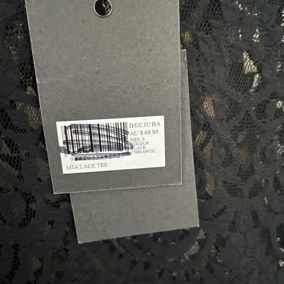 DECJUBA BNWT Mia Lace Tee Black | Small - Picture 4 of 5